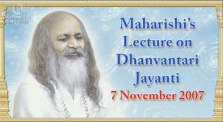 Video of Maharishi on Dhanvantari Day 2007